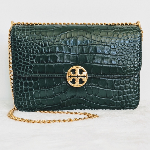 Tory Burch Handbags - Tory Burch Chelsea Croc Embossed Convertible NWT